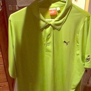Puma Lime Green Dry Fit Golf Shirt